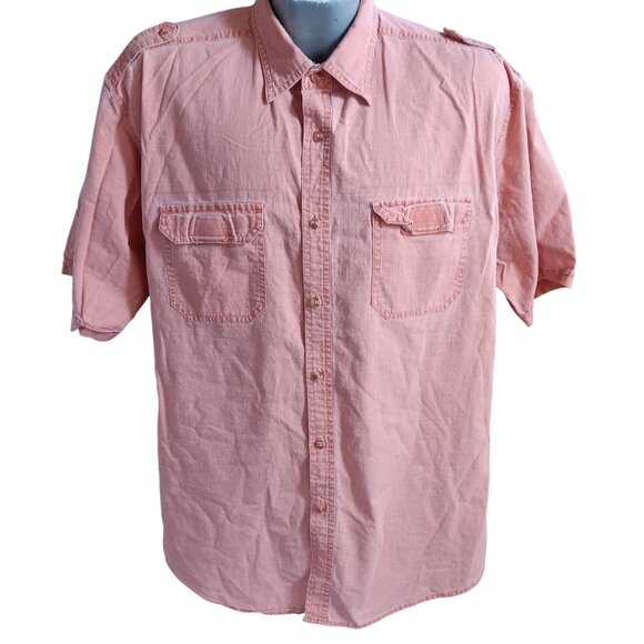 Vintage Men's Y2K Shirt Faded Glory Originals XL Mens Pink Button-Up Shirt - Picture 2 of 6